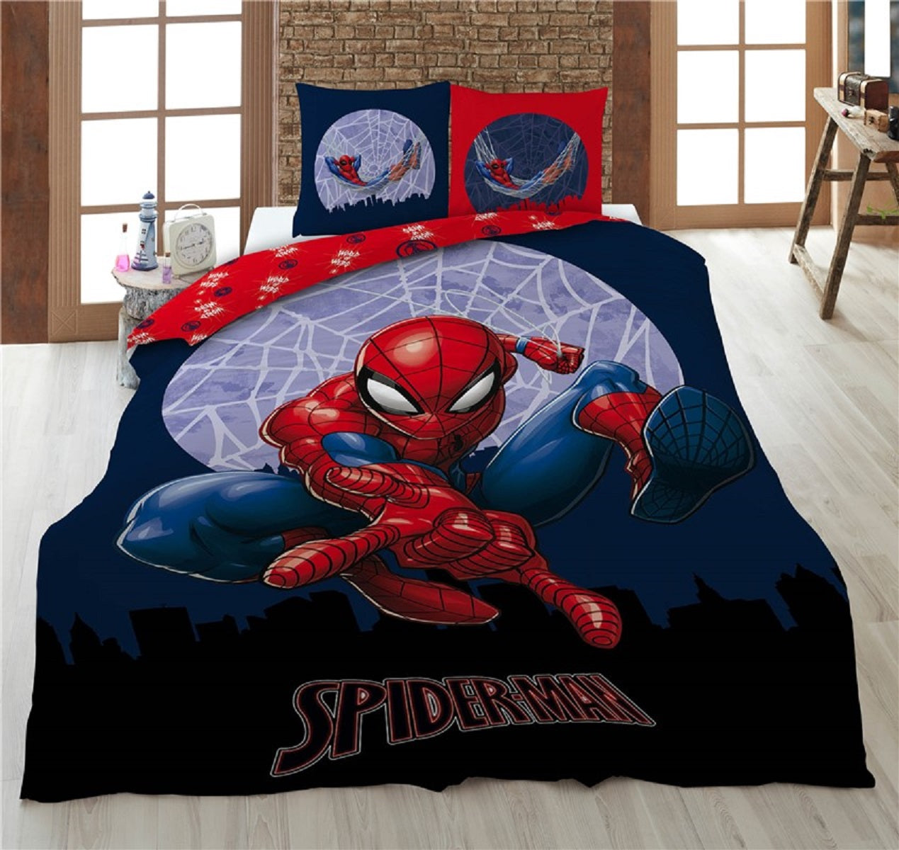 Spiderman Bettwäsche-Set Decke & Kissenbezug 140x200 + 65x65 cm