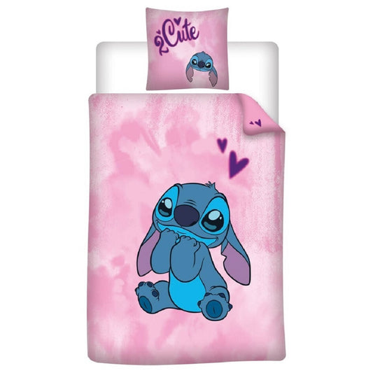 Lilo & Stitch Bettwäsche-Set Poly-Baumwolle Decken- & Kissenbezug 140x200 + 65x65 cm