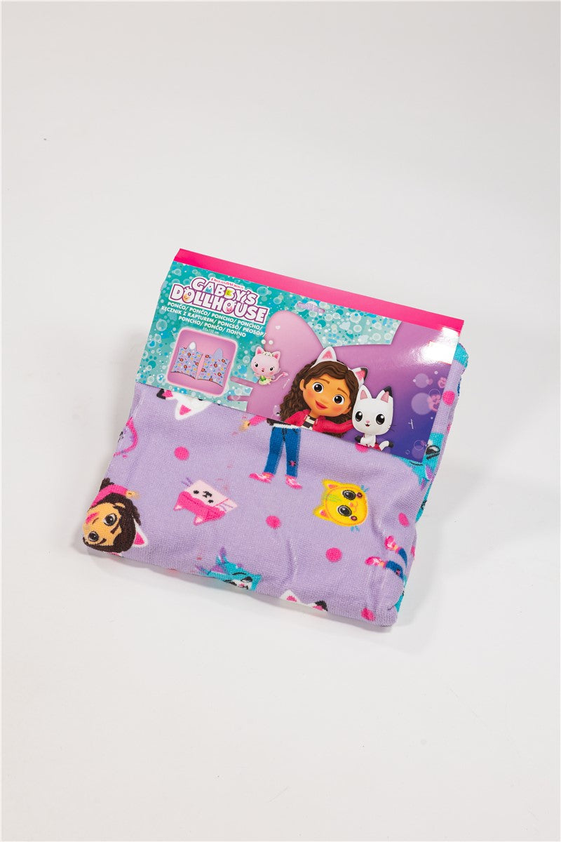 Gabby's Dollhouse Badeponcho Kinder 55 × 110 cm für Schwimmbad Strand und Zuhause