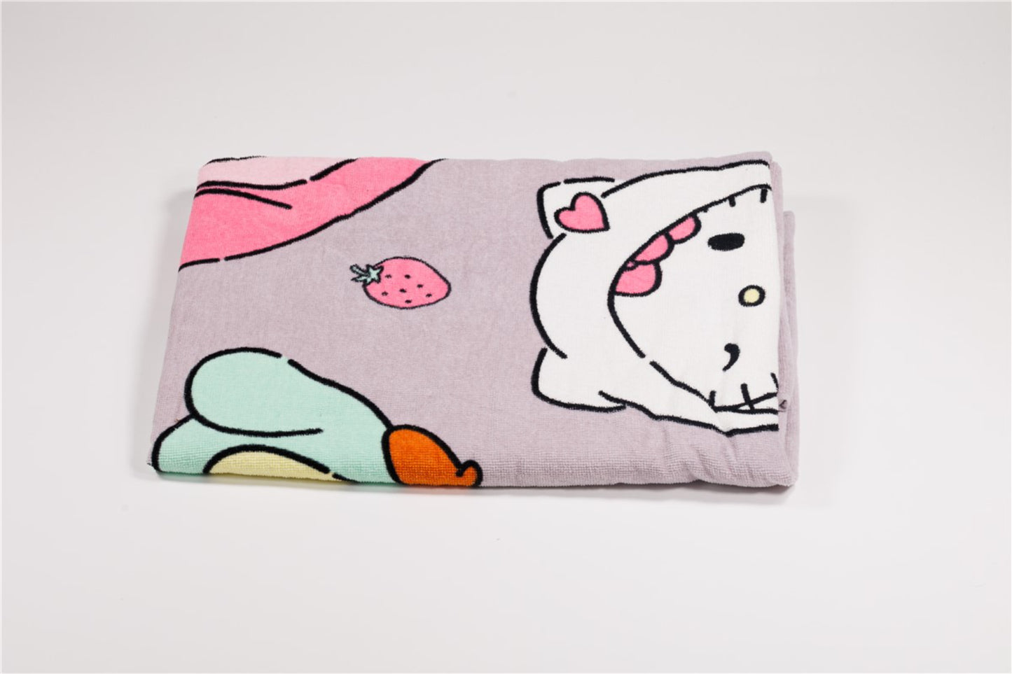 Hello Kitty & Frienfs Badehandtuch Strandtuch 70x140 cm aus Baumwolle – saugfähig & weich