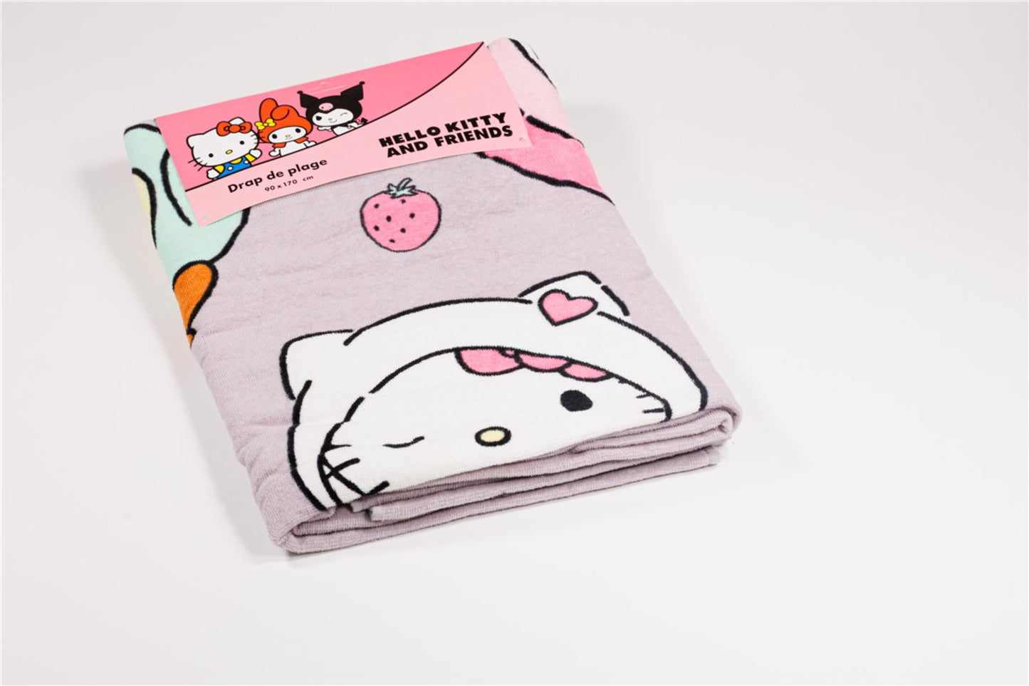 Hello Kitty & Frienfs Badehandtuch Strandtuch 70x140 cm aus Baumwolle – saugfähig & weich