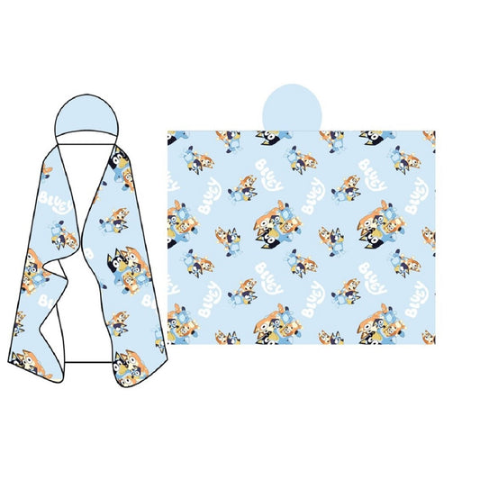 Bluey Kuscheldecken-Set 120x150 cm Flauschige Decke & Warme Kapuze