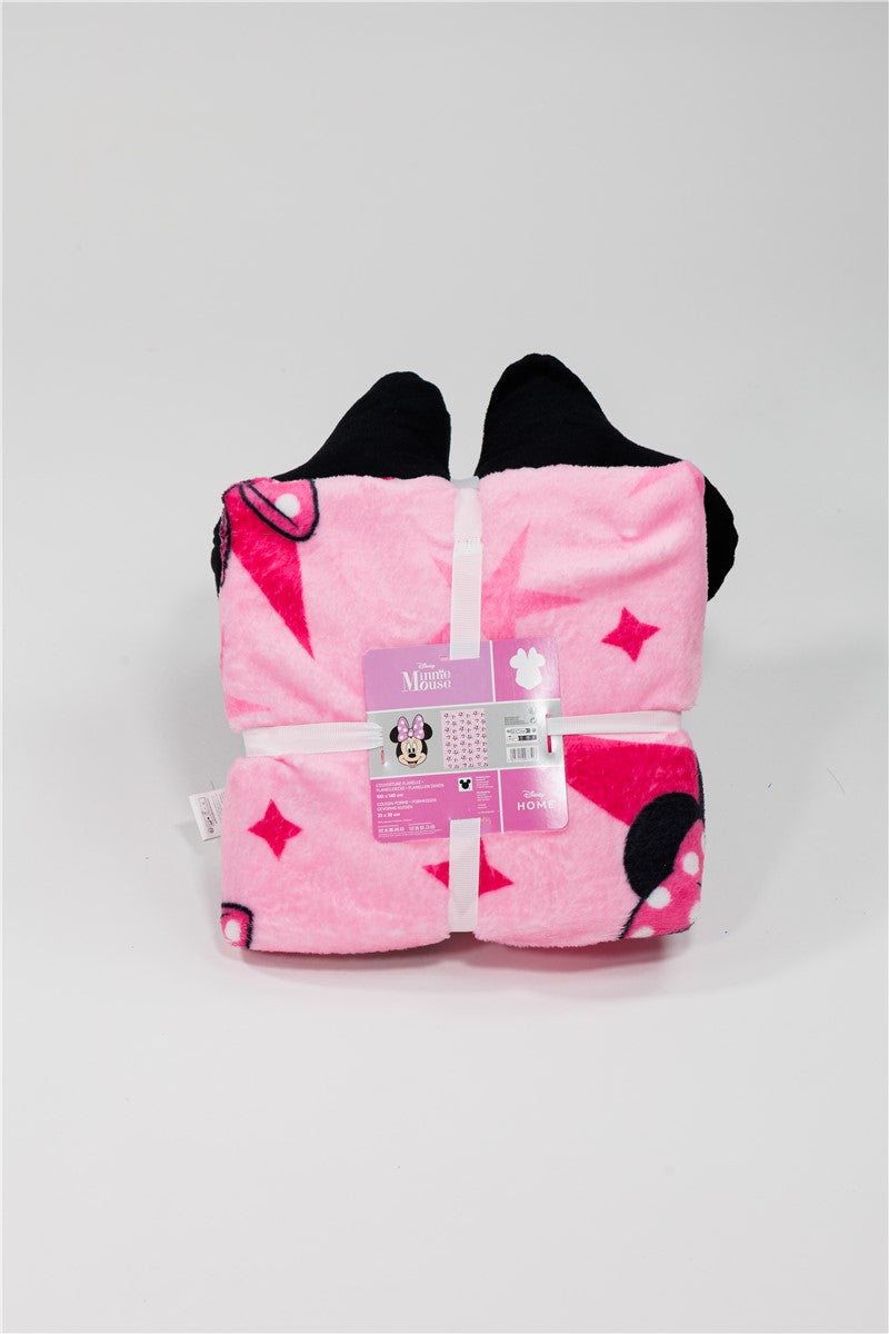 Disney Minnie Mouse Kinder Kuschelset mit Kissen und Decke 100 × 140 cm für Schlafzimmer und Sofa