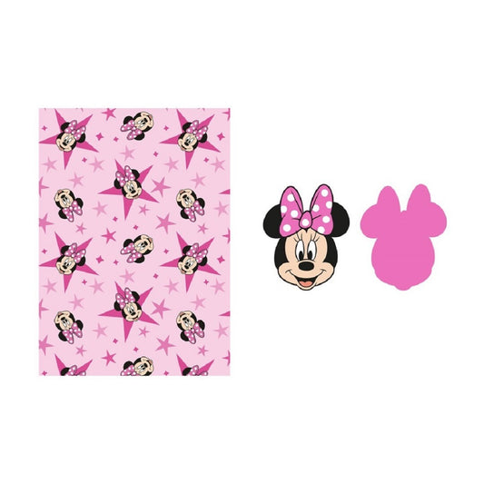 Disney Minnie Mouse Schlafset – Gemütliche Kinderdecke mit Kissen für Zuhause & Reisen 140x100 cm
