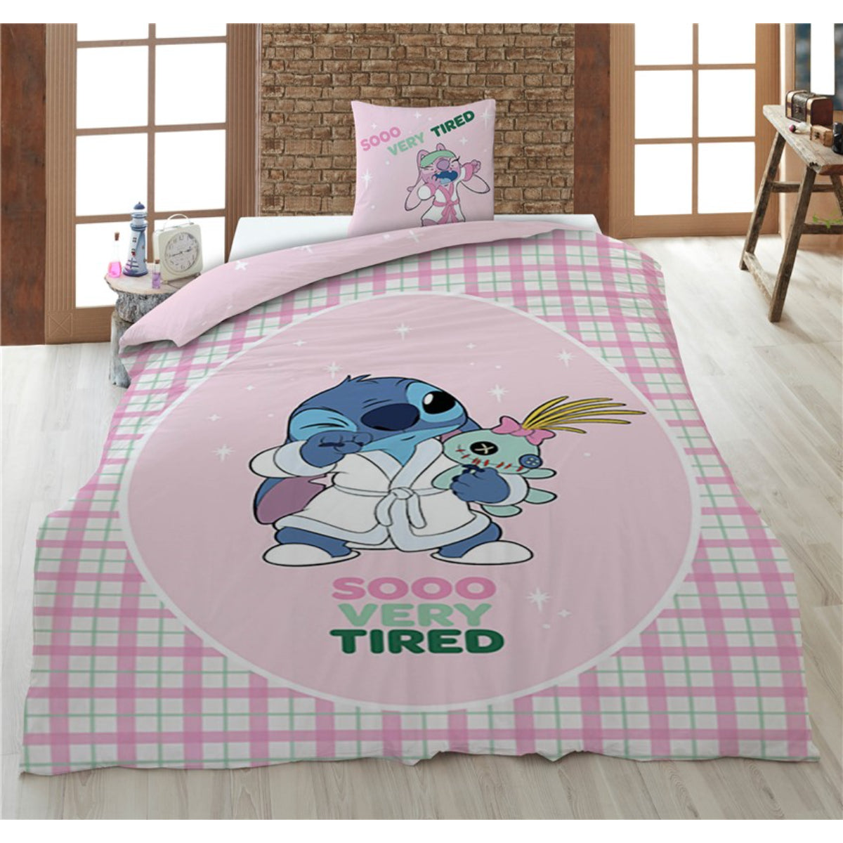 Disney Stitch Bettwäsche 140x200 cm + Kissen 65x65 cm Polycotton