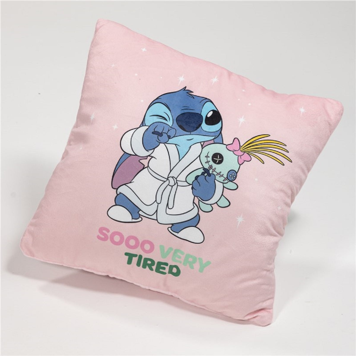 Disney Stitch 1 Stück Pocket Kissen aus Velboa 35 × 35 cm Weich und Dekorativ