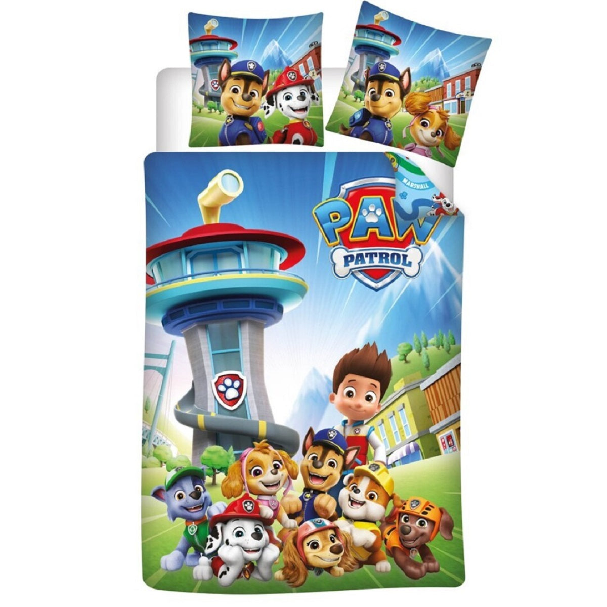 Paw Patrol Bettwäsche Set 140 × 200 cm mit Kissenbezug 65x65 cm
