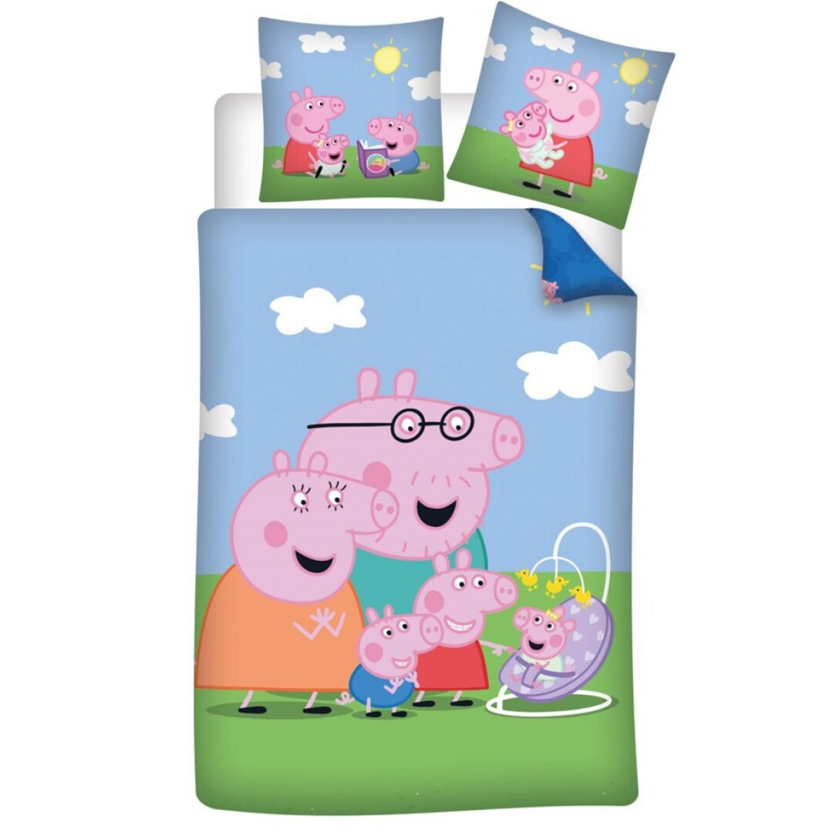 Peppa Pig Bettwäsche Set 140 × 200 cm mit Kissenbezug 65x65 cm