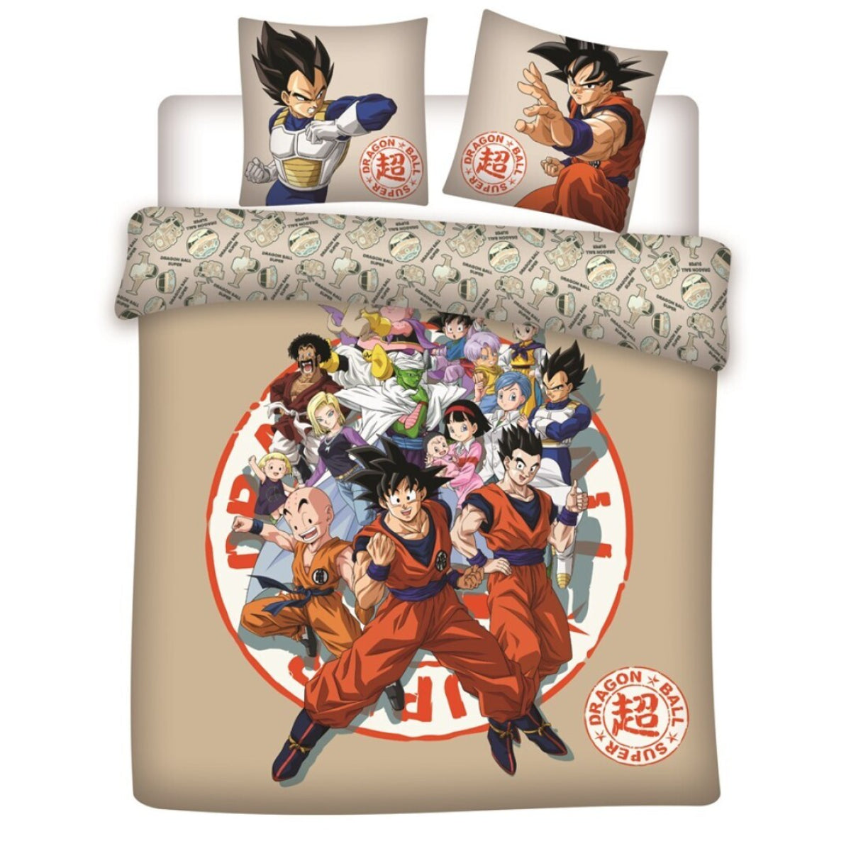Dragon Ball Z Bettwäsche Set 240 × 220 cm + 65x65 cm mit zwei Kissenbezügen
