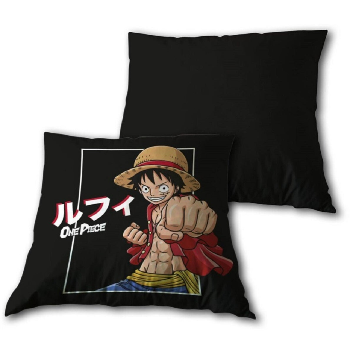 One Piece 1 Stück Zipper Kissen Velboa 35 × 35 cm weich und dekorativ