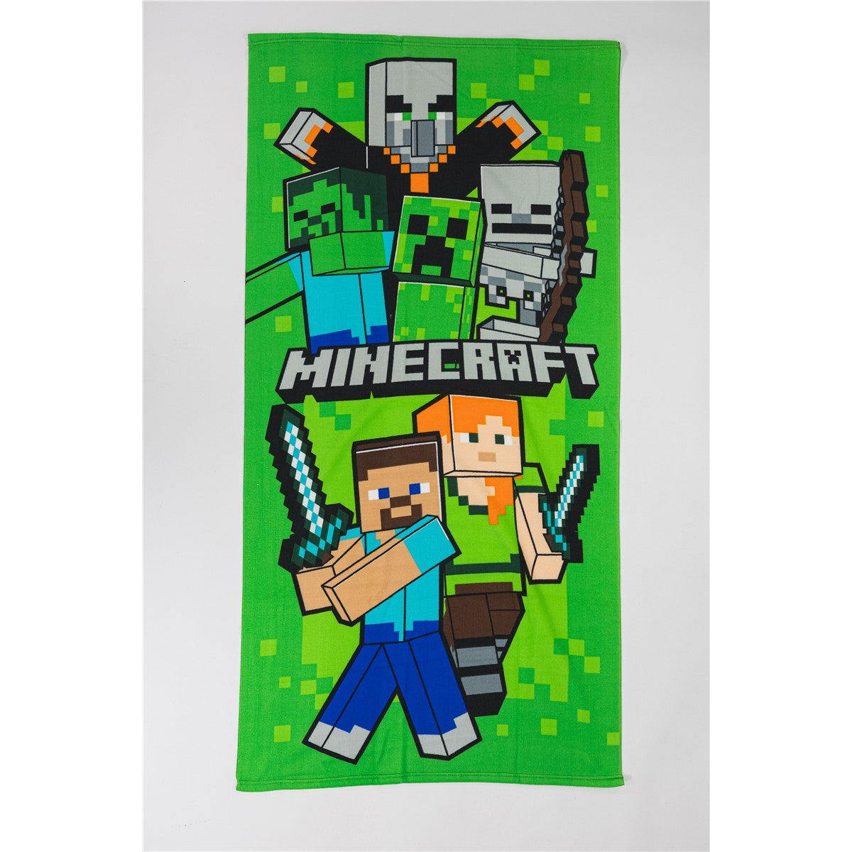 Minecraft Strandtuch 70 × 140 cm leicht und schnelltrocknend