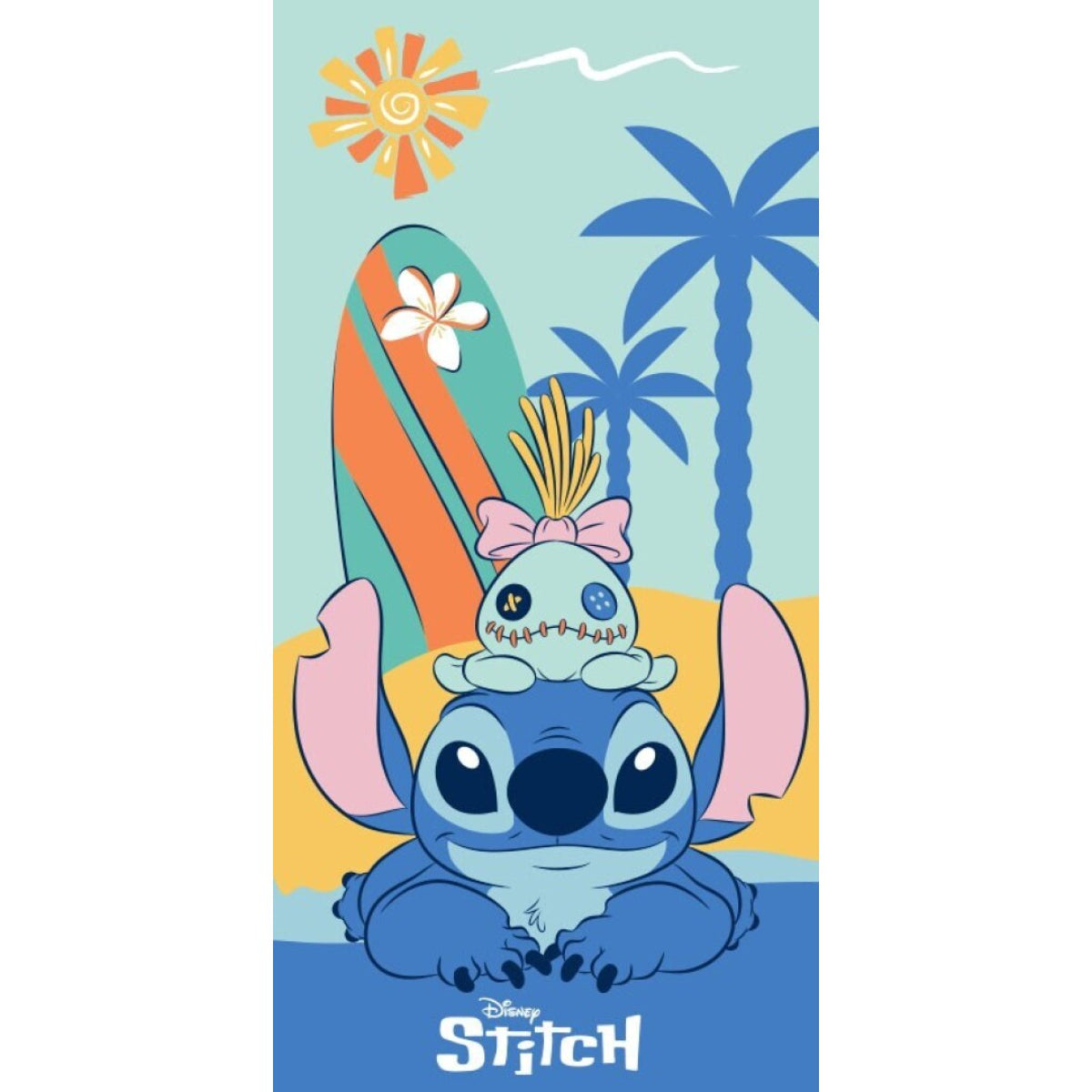 Disney Stitch Kinder Strandtuch Badetuch für Strand und Schwimmbad 70x140 cm
