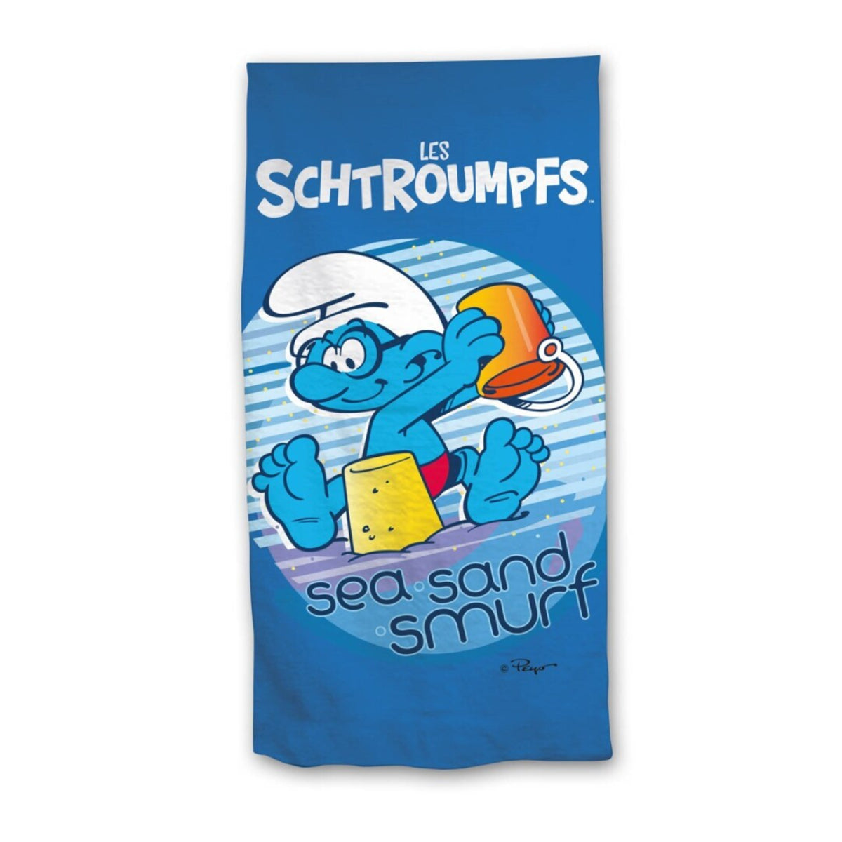 Die Schlümpfe Strandtuch 70 × 140 cm leicht und schnelltrocknend