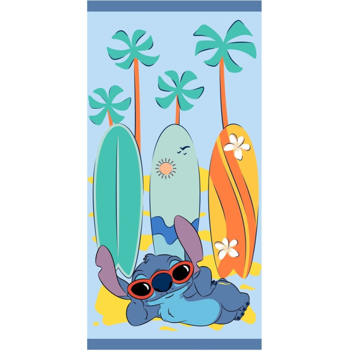 Disney Stitch Kinder Strandtuch Badetuch für Strand und Schwimmbad 70x140 cm