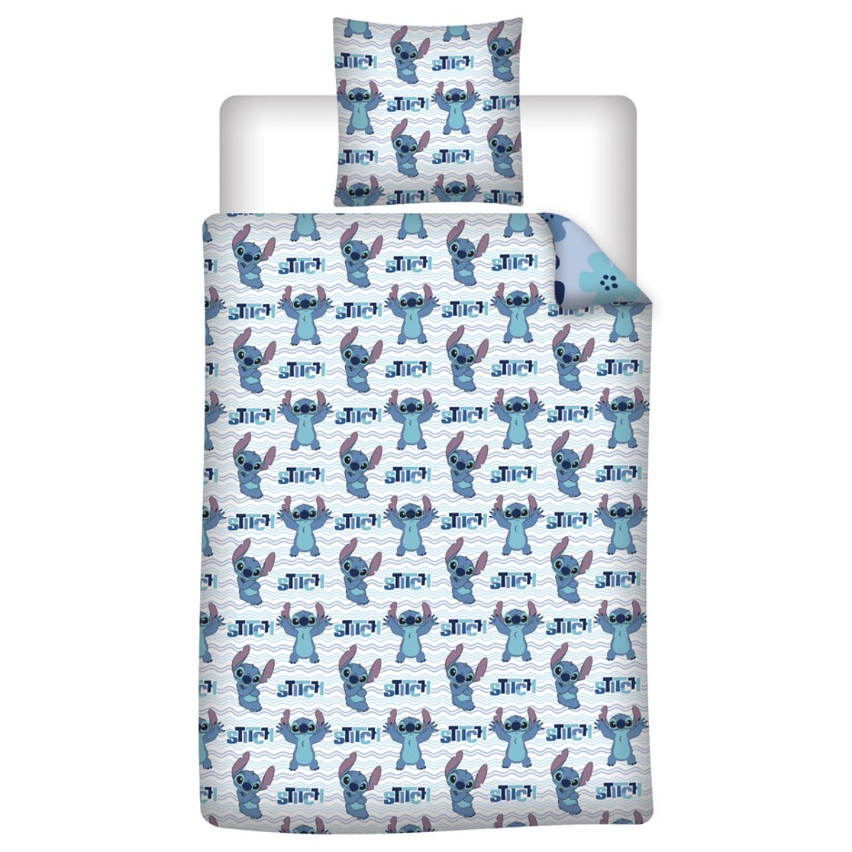 Disney Stitch Flanell Bettwäsche Set 140 × 200 cm mit Kissenbezug 65 × 65 cm für Kinderzimmer