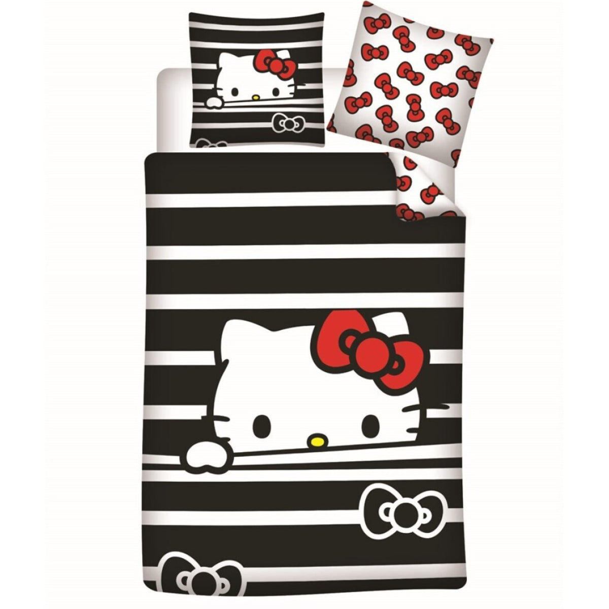 Hello Kitty Bettwäsche Set 140 × 200 cm mit Kissenbezug 1 Stück 65 × 65 cm für Schlafzimmer
