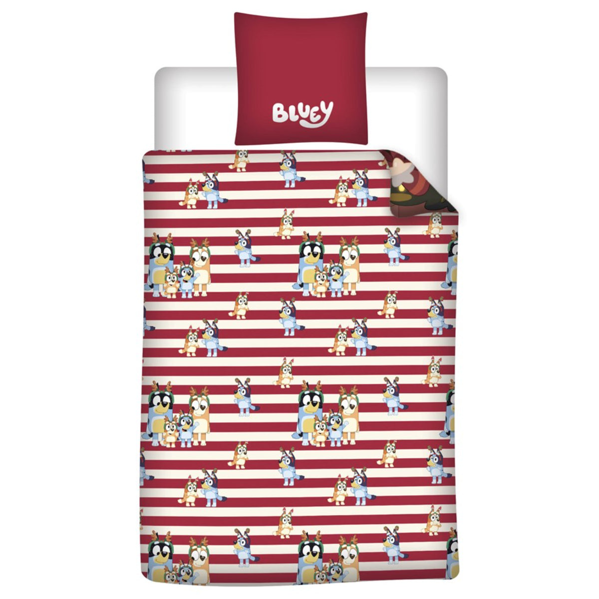 Bluey Flanell Bettwäsche Set 140 × 200 cm mit Kissenbezug 65 × 65 cm für Kinderzimmer