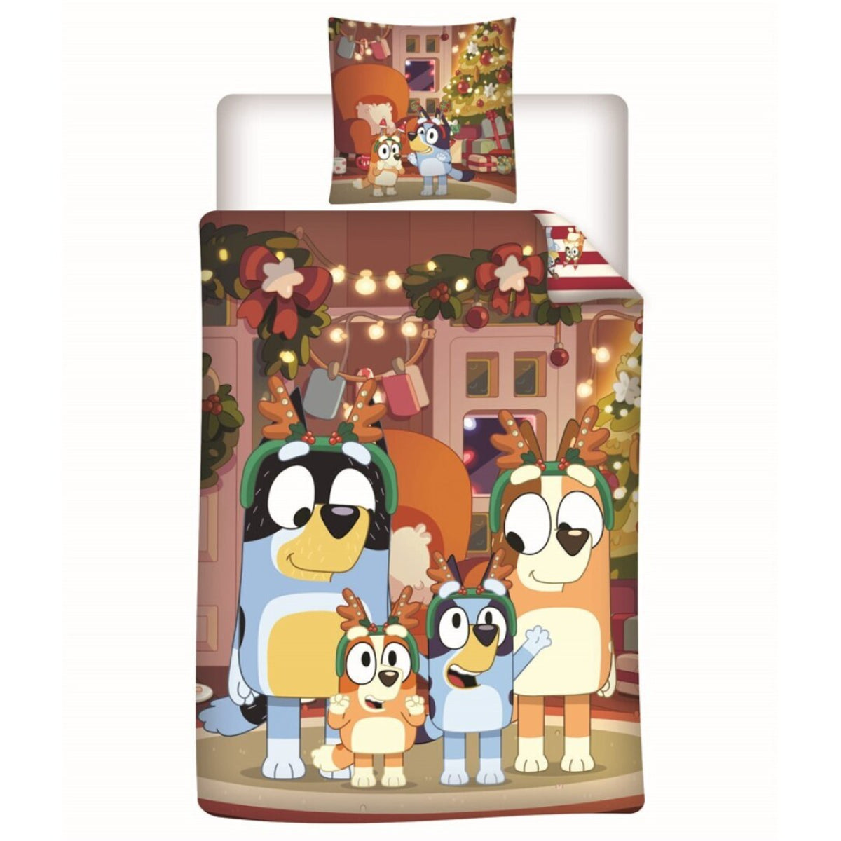 Bluey Flanell Bettwäsche Set 140 × 200 cm mit Kissenbezug 65 × 65 cm für Kinderzimmer