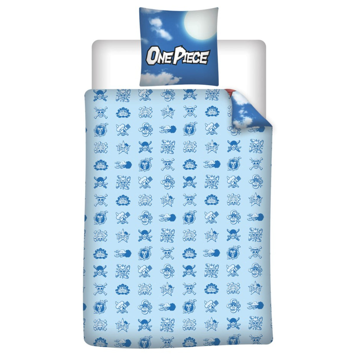 One Piece Bettwäsche Set 140 × 200 cm mit Kissenbezug 65 × 65 cm für Schlafzimmer