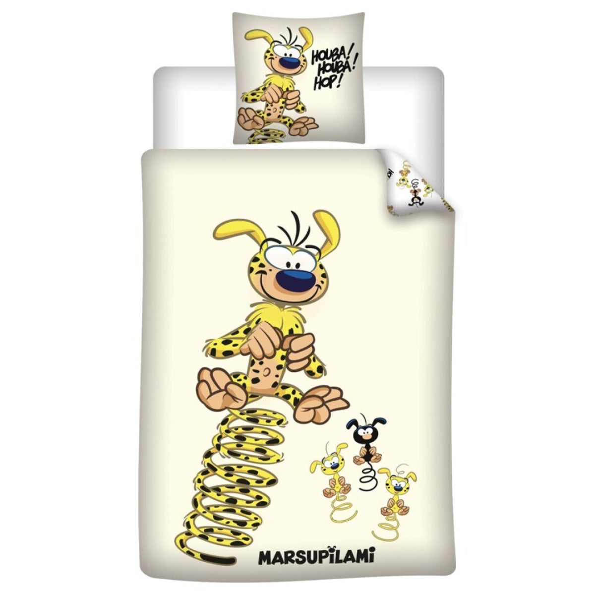 Marsupilami Bettwäsche Set 140 × 200 cm mit Kissenbezug 65 × 65 cm für Kinderzimmer