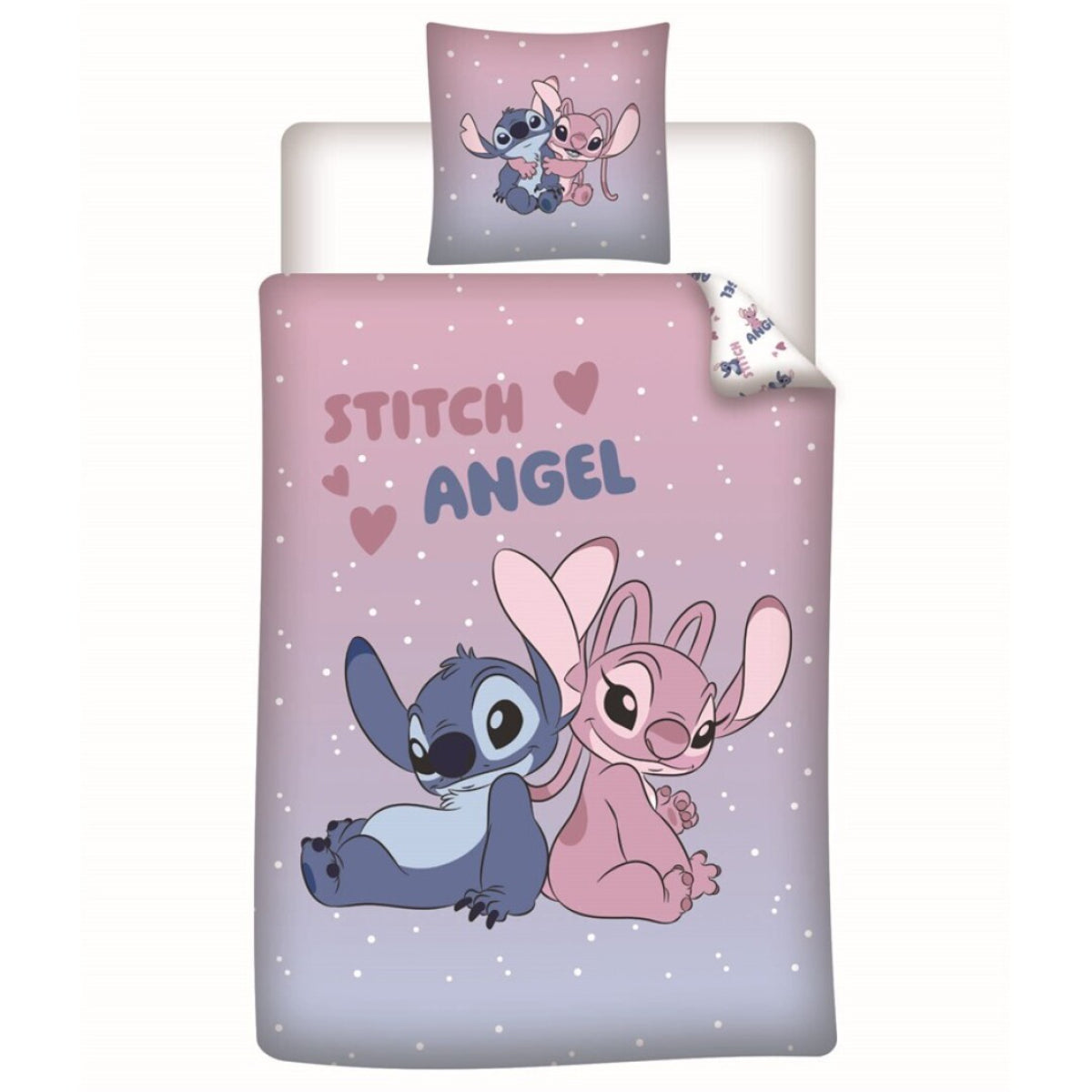 Disney Stitch Bettwäsche Set 140 × 200 cm mit Kissenbezug 65 × 65 cm für Kinderzimmer