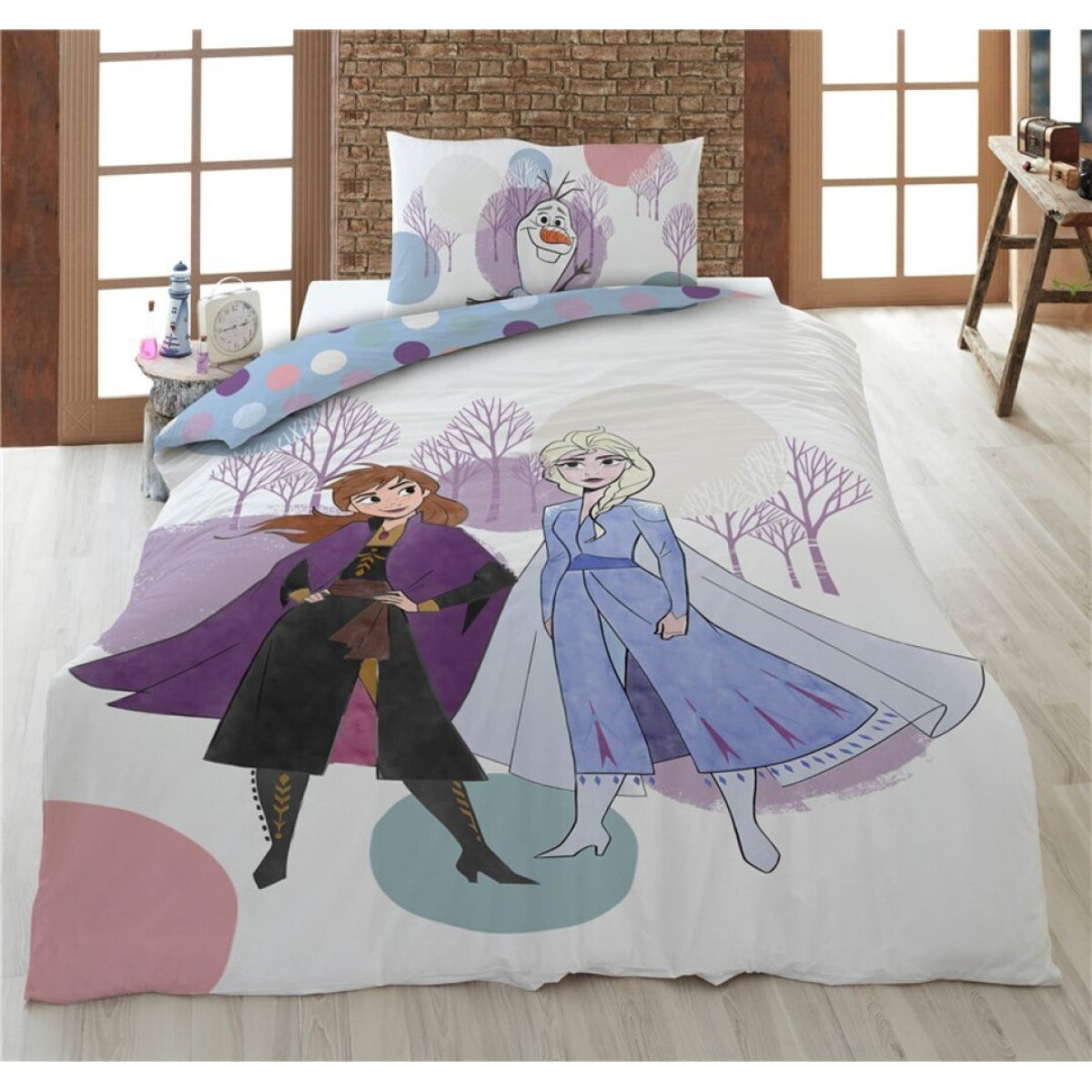 Disney Frozen Baumwolle Bettwäsche Set 160 × 210 cm Kissenbezug 65 × 100 cm Schlafzimmer