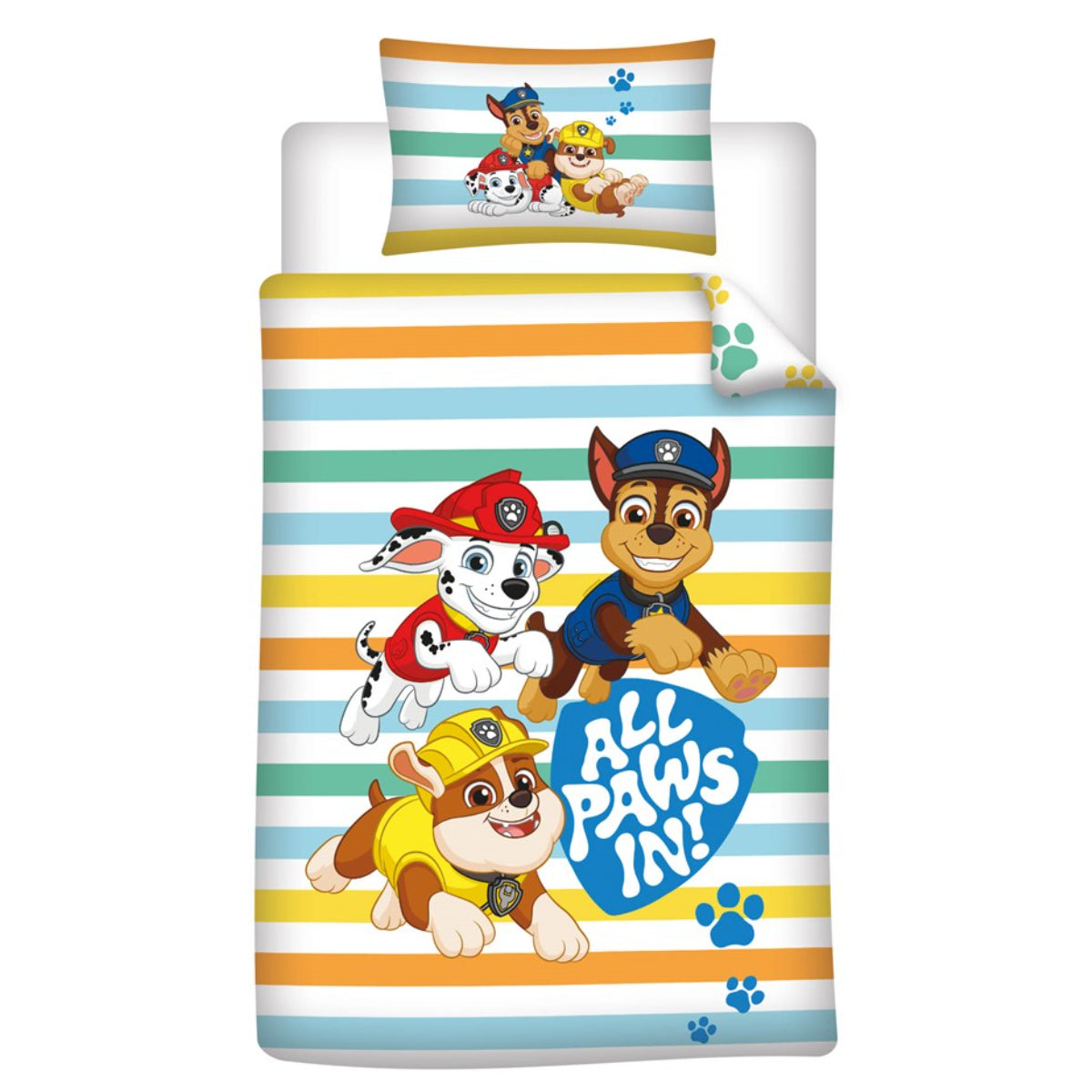 PAW Patrol Bettwäsche Set 160 × 210 cm mit Kissenbezug 65 × 100 cm für Schlafzimmer