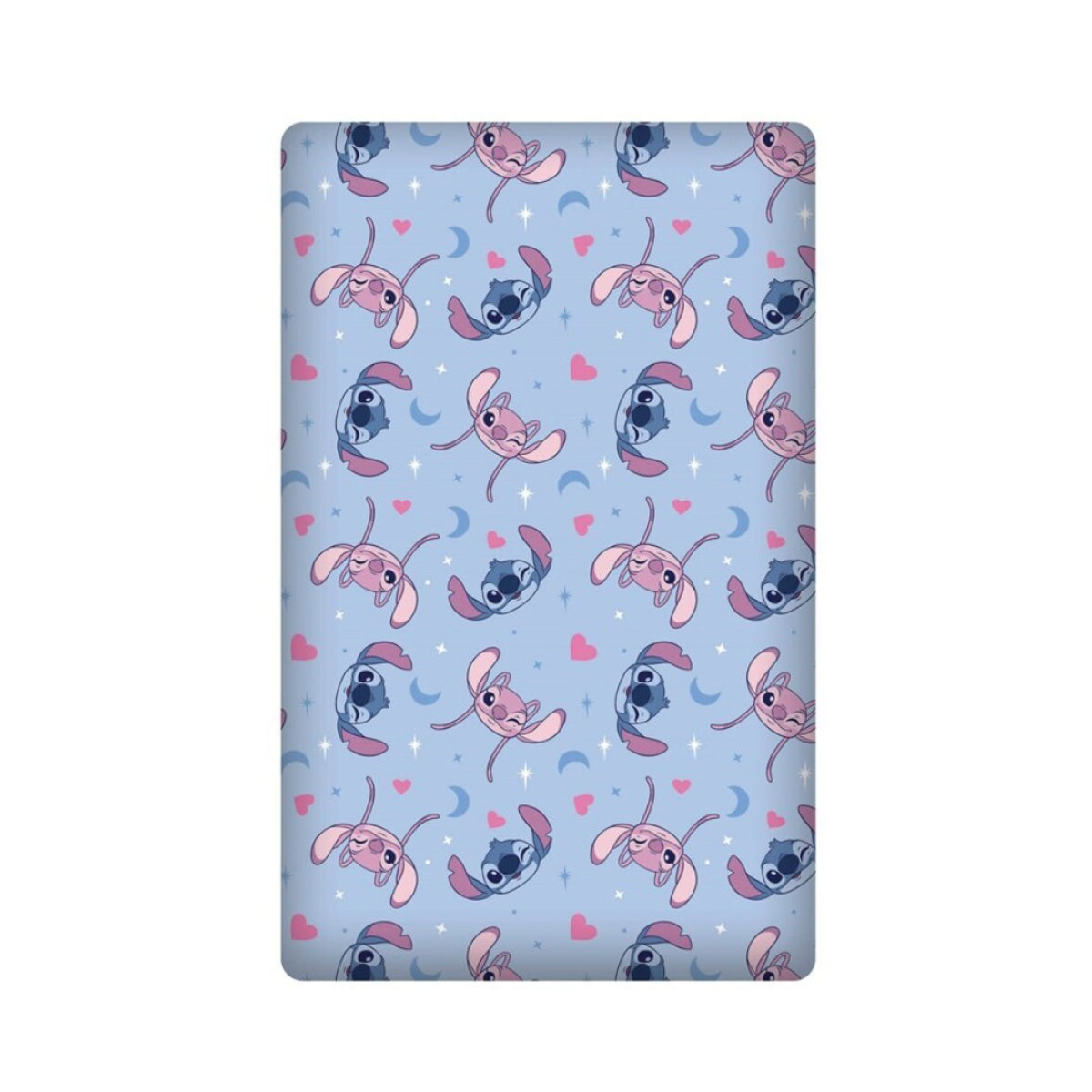 Disney Stitch Spannbetttuch 140 × 200 cm mit 25 cm Steghöhe für Bett und Kinderzimmer