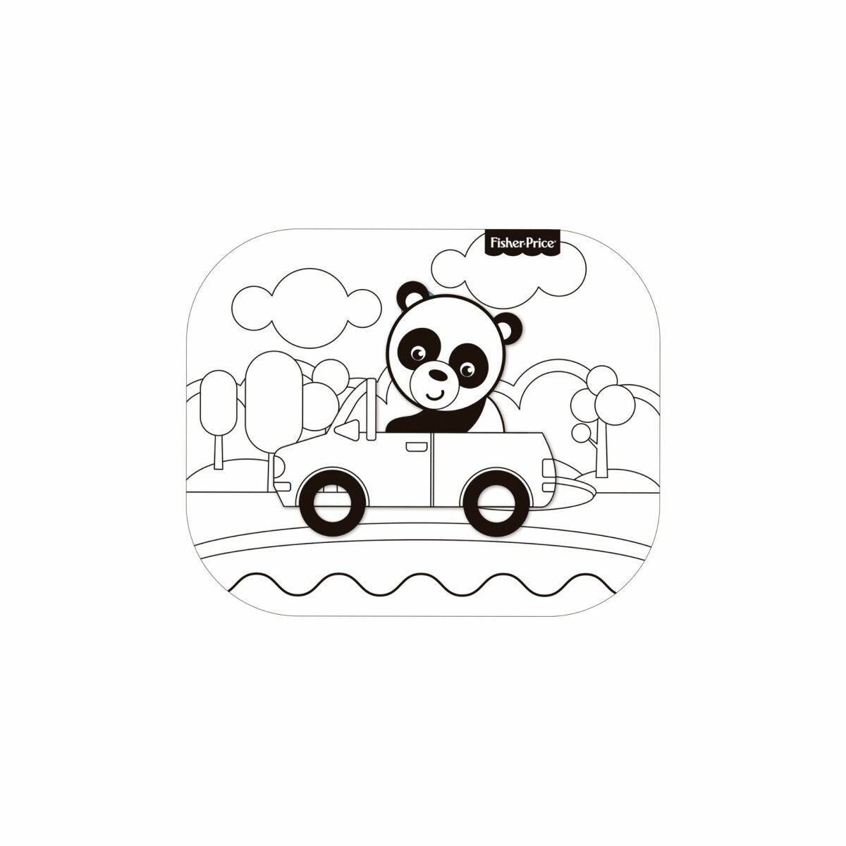 2x Autosonnenschutz mit Pandamotiv – Sonnenschutz für Kinder im süßen Design