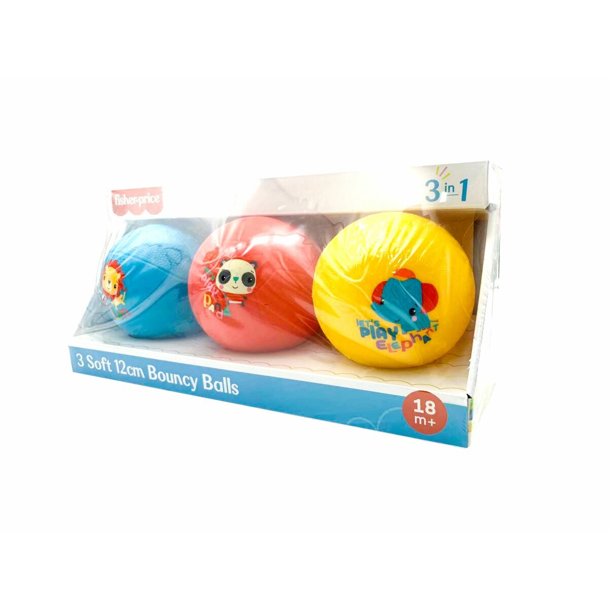 3-teiliges Set Weiche Flummis Gummibälle ⌀ 12 cm für Babys ab 18 Monaten