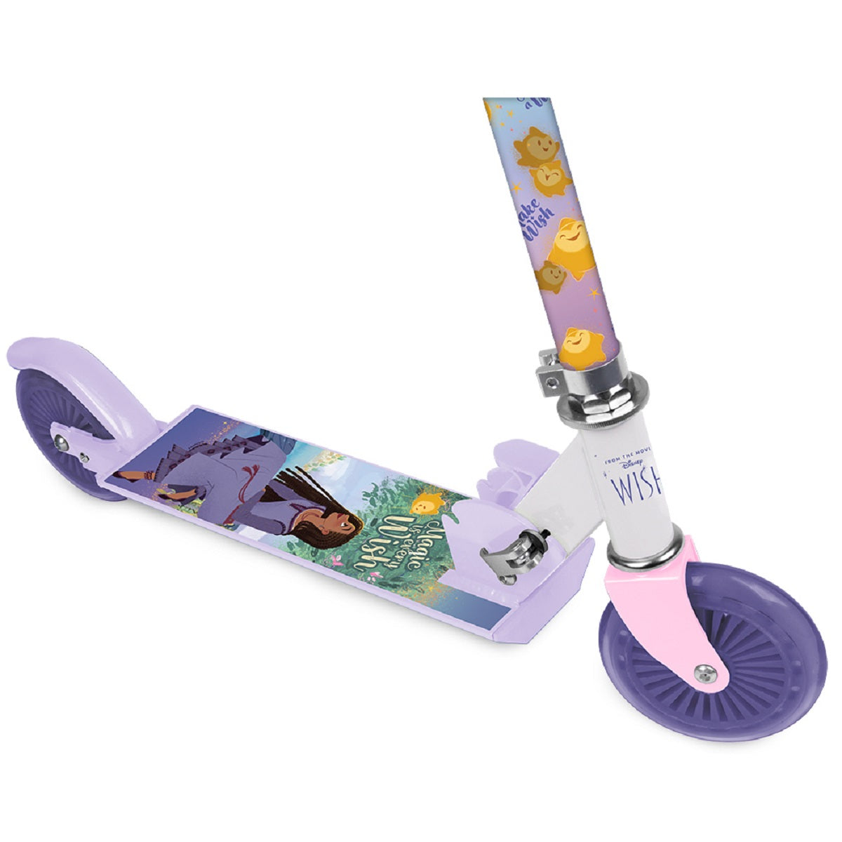 Disney 2-Rad Scooter Wish, Verstellbarer Lenker, Polyurethan Räder