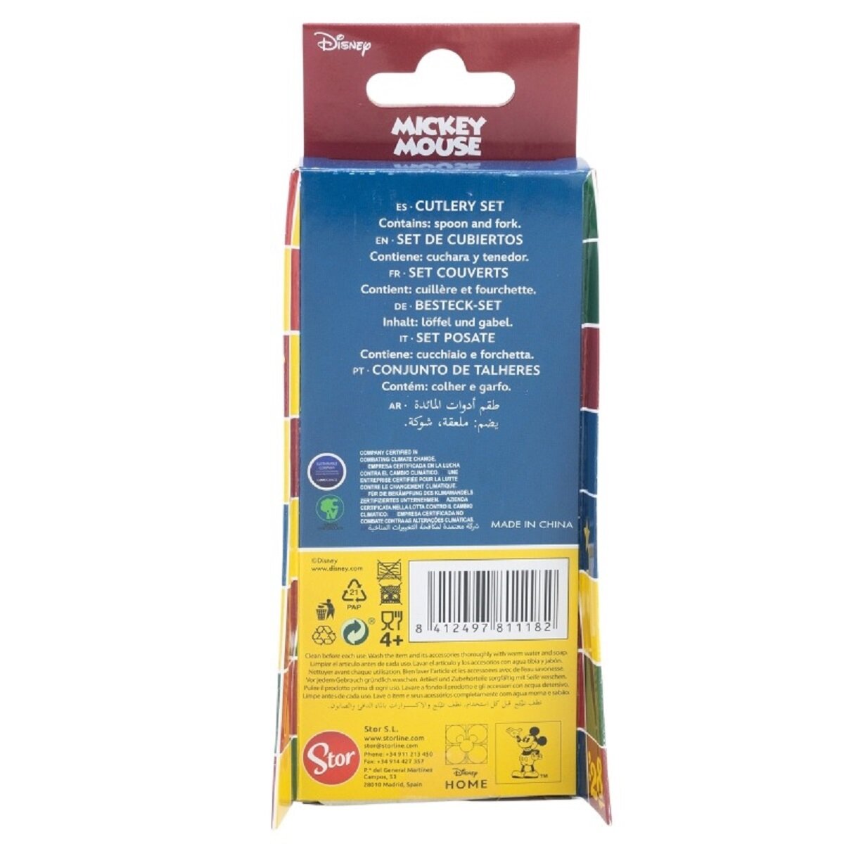 Disney Mickey Mouse Kinderbesteck Set 2-teilig – Löffel & Gabel mit Motivgriffen