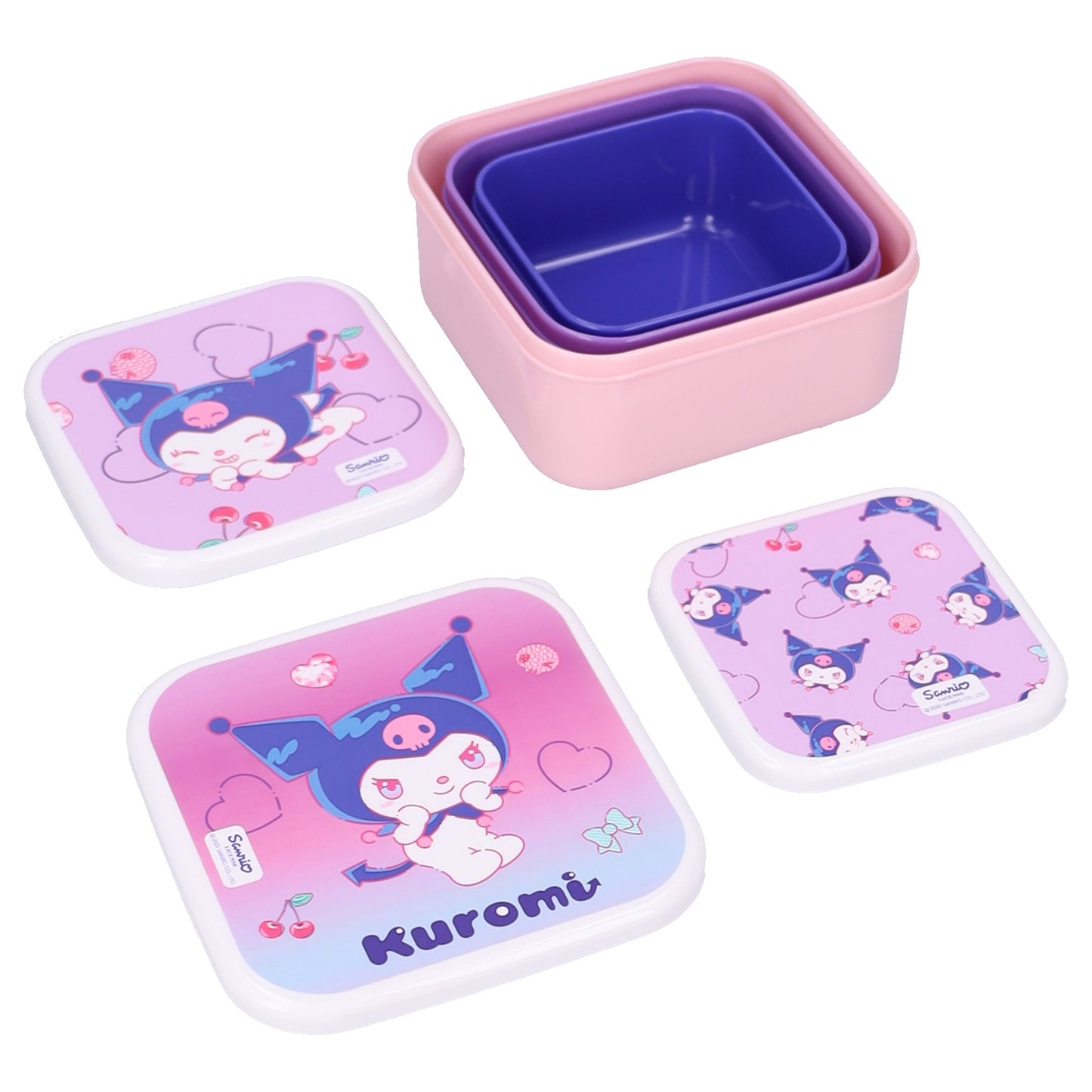 Hello Kitty Kuromi 3 Stück Snackbox Fresh Bites für Schule Ausflüge und Alltag