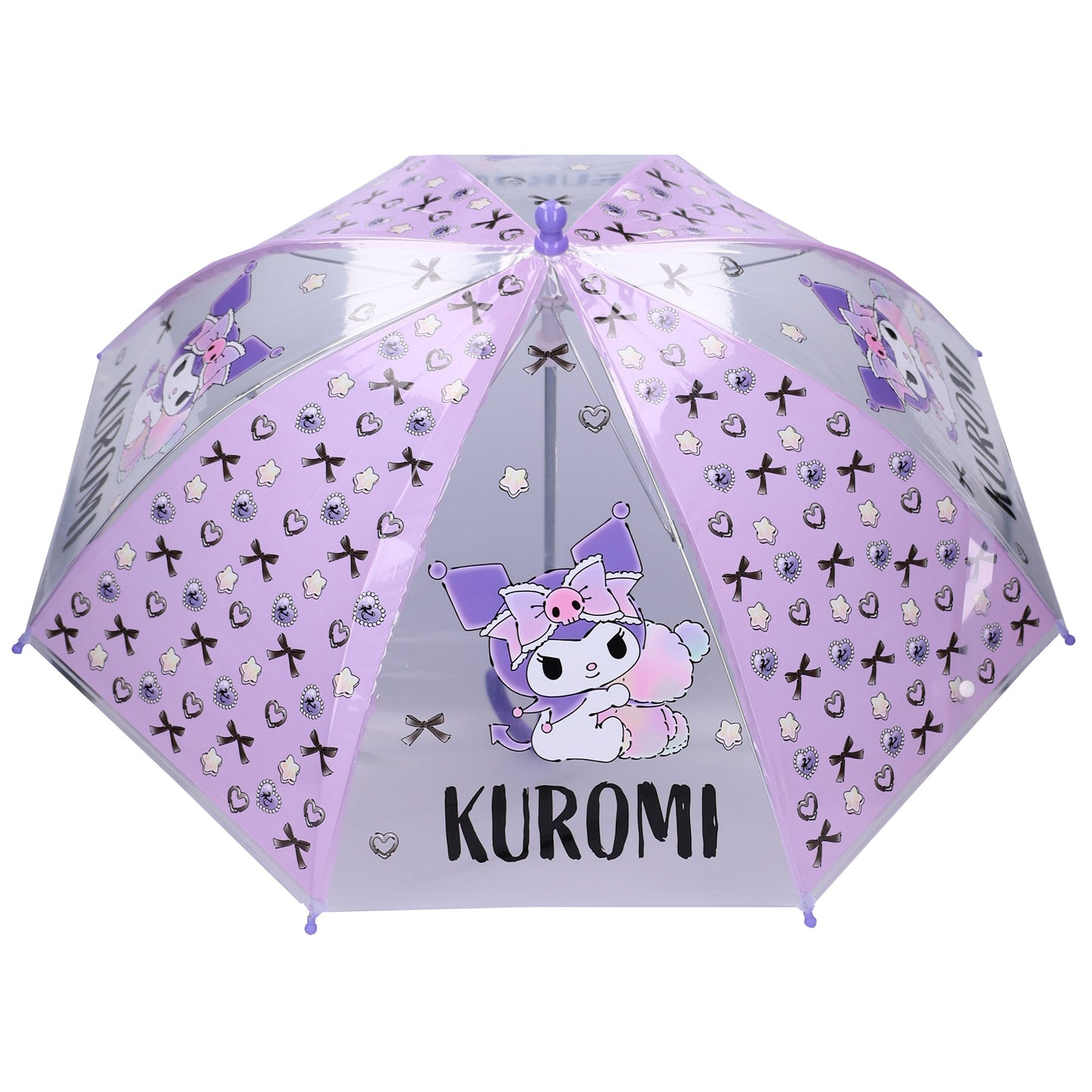 Hello Kitty Kuromi ⌀ 71 Kuromi Rainy Days Regenschirm für Kinder mit transparentem Design
