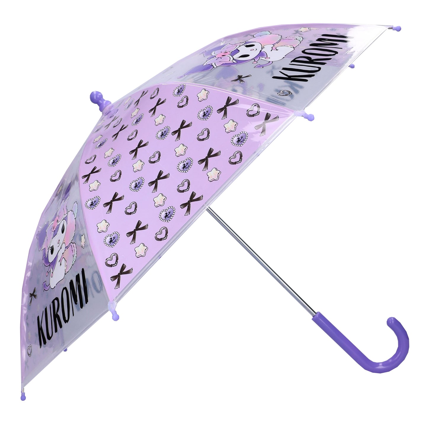 Hello Kitty Kuromi ⌀ 71 Kuromi Rainy Days Regenschirm für Kinder mit transparentem Design