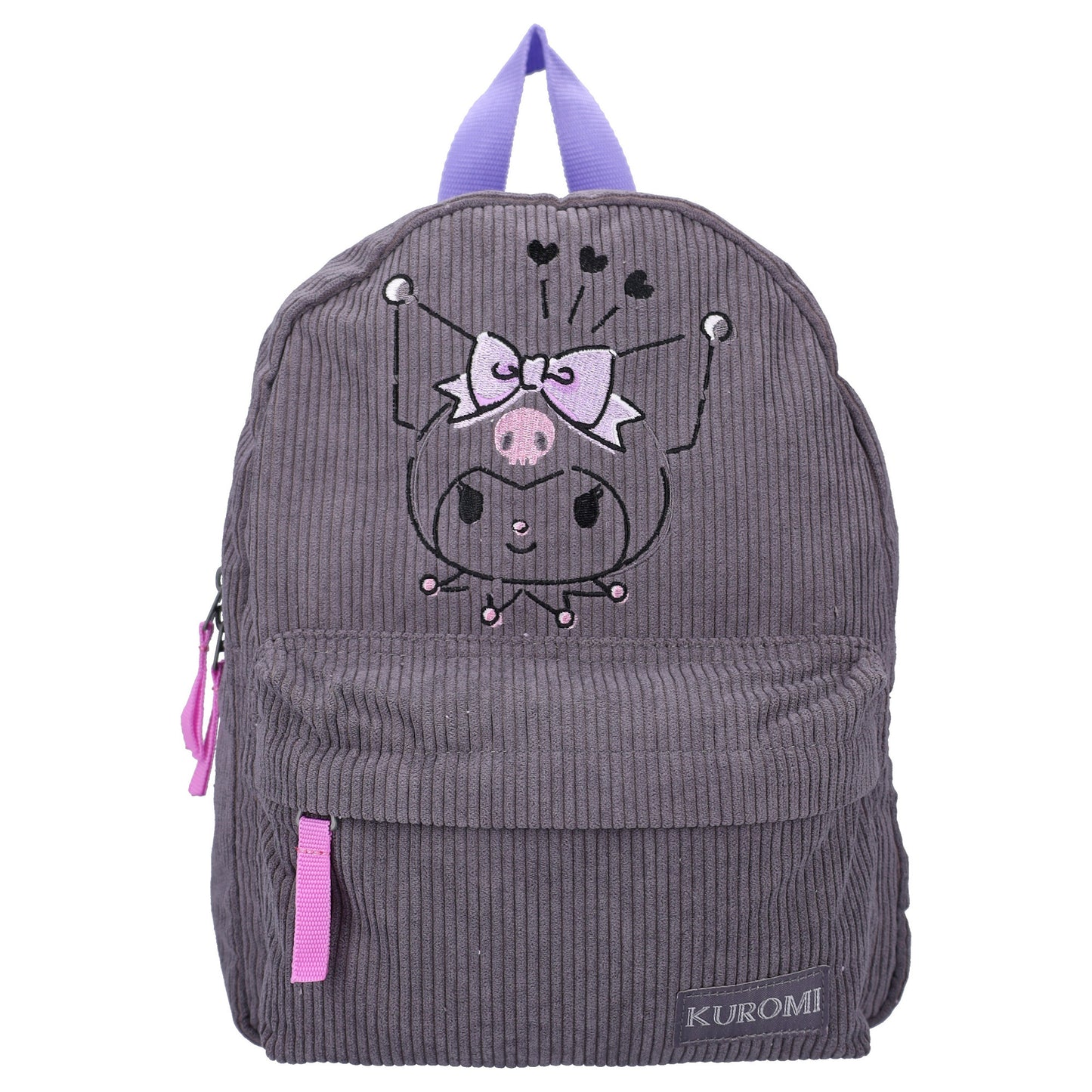 Hello Kitty Kuromi Have a Nice Day Kinderrucksack mit Frontfach und Reißverschluss