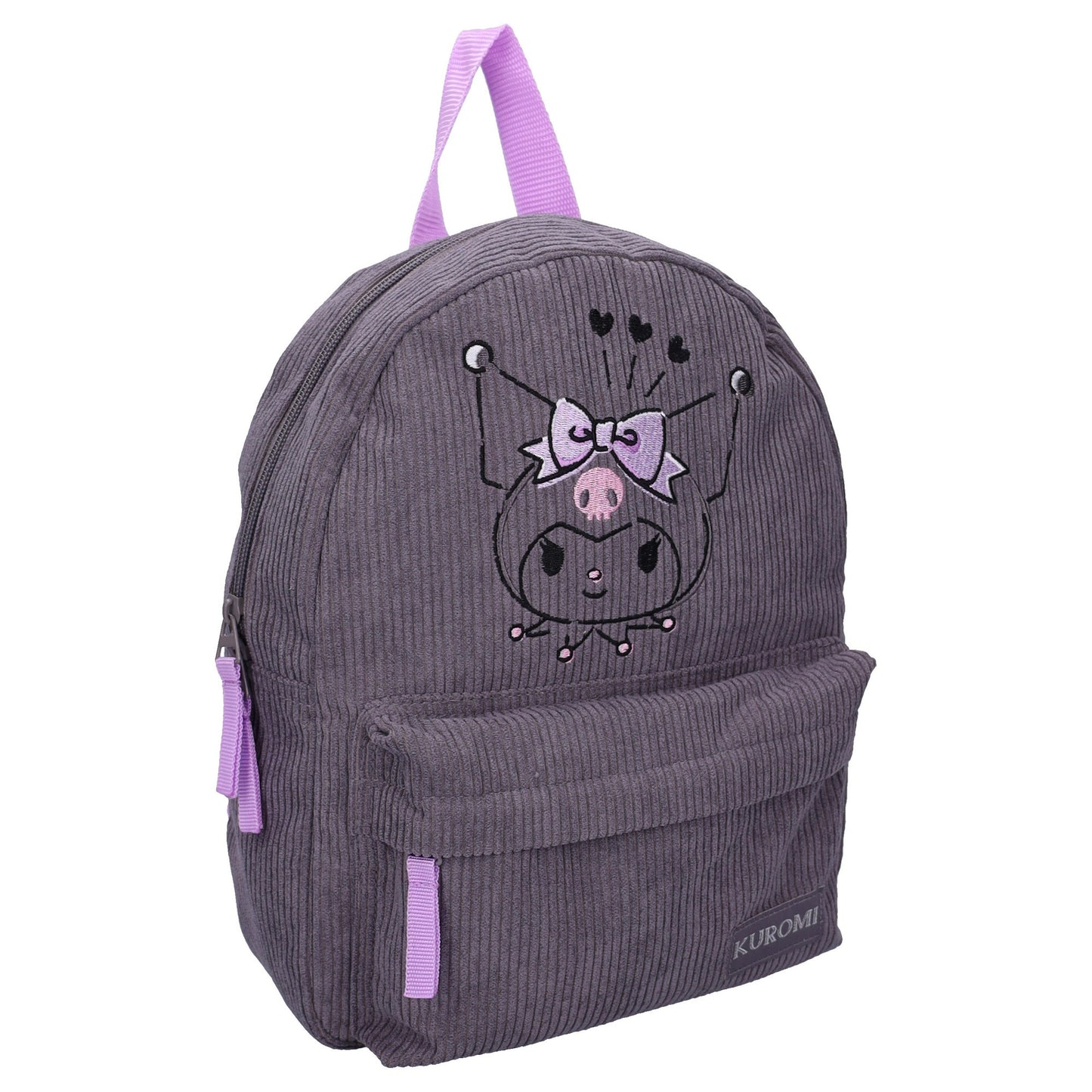 Hello Kitty Kuromi Have a Nice Day Kinderrucksack mit Frontfach und Reißverschluss