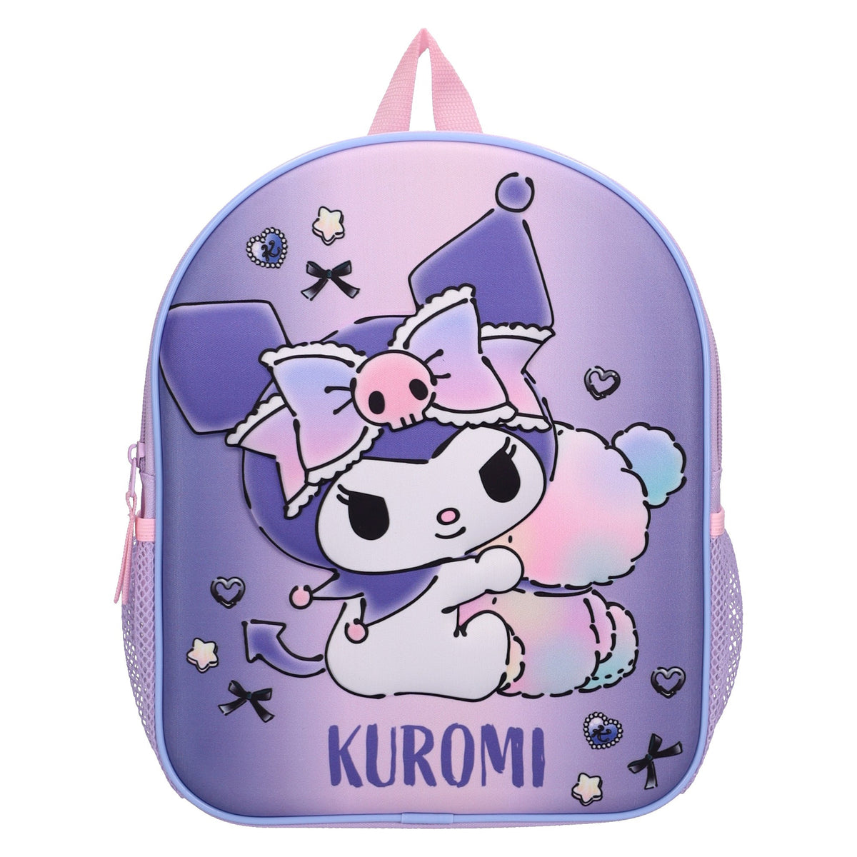 Sanrio Kuromi Bold Babes Kinder Rucksack 3D 3 Fächern für Kita Schule