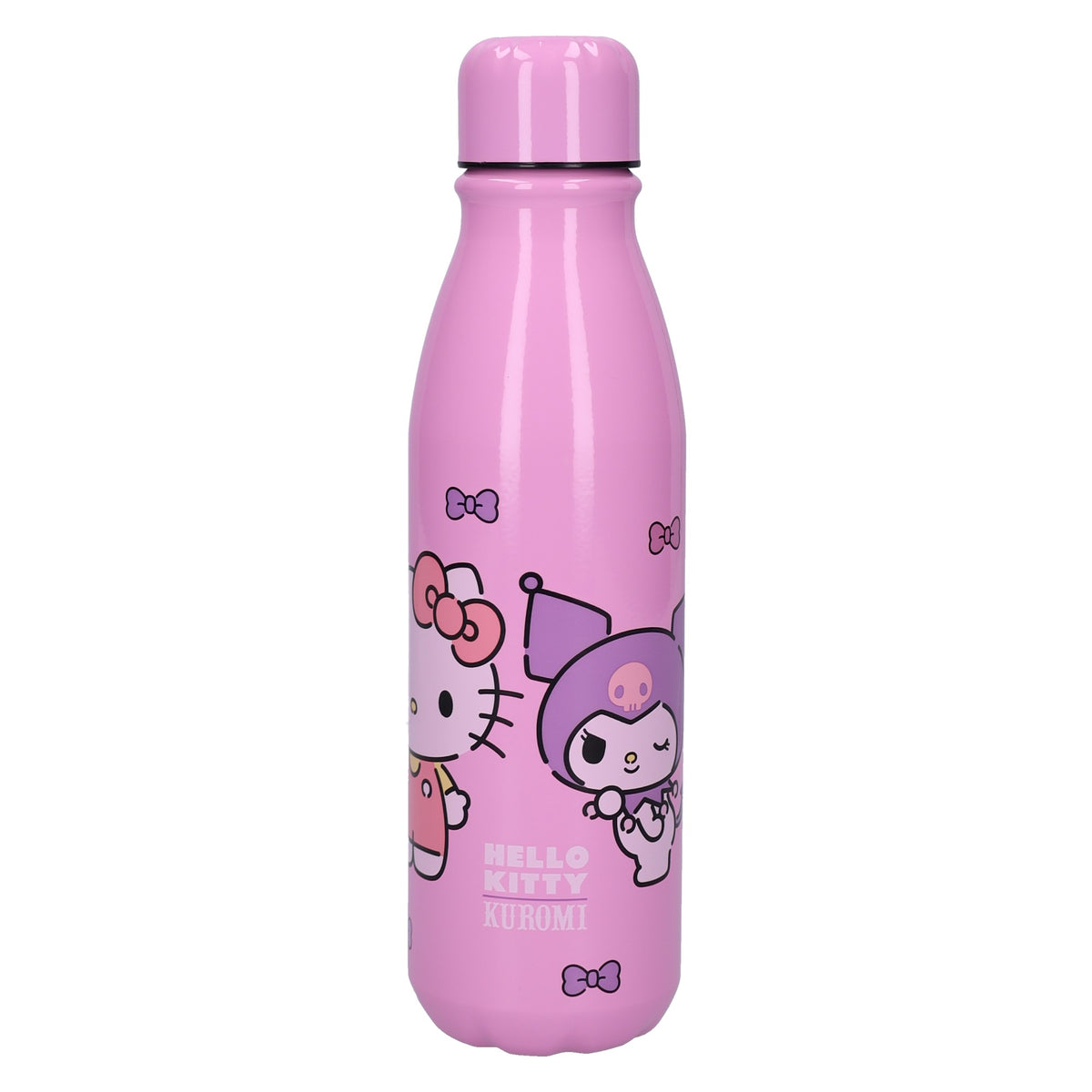 Sanrio Hello Kitty Kuromi Trinkflasche 600 ml leicht für Kita Schule Freizeit und Ausflüge