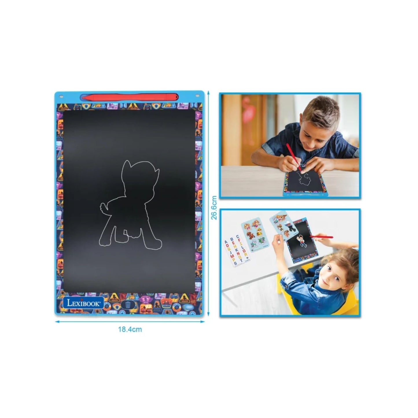 Paw Patrol Mal und Schreibtablet Chase Marshall & Skye