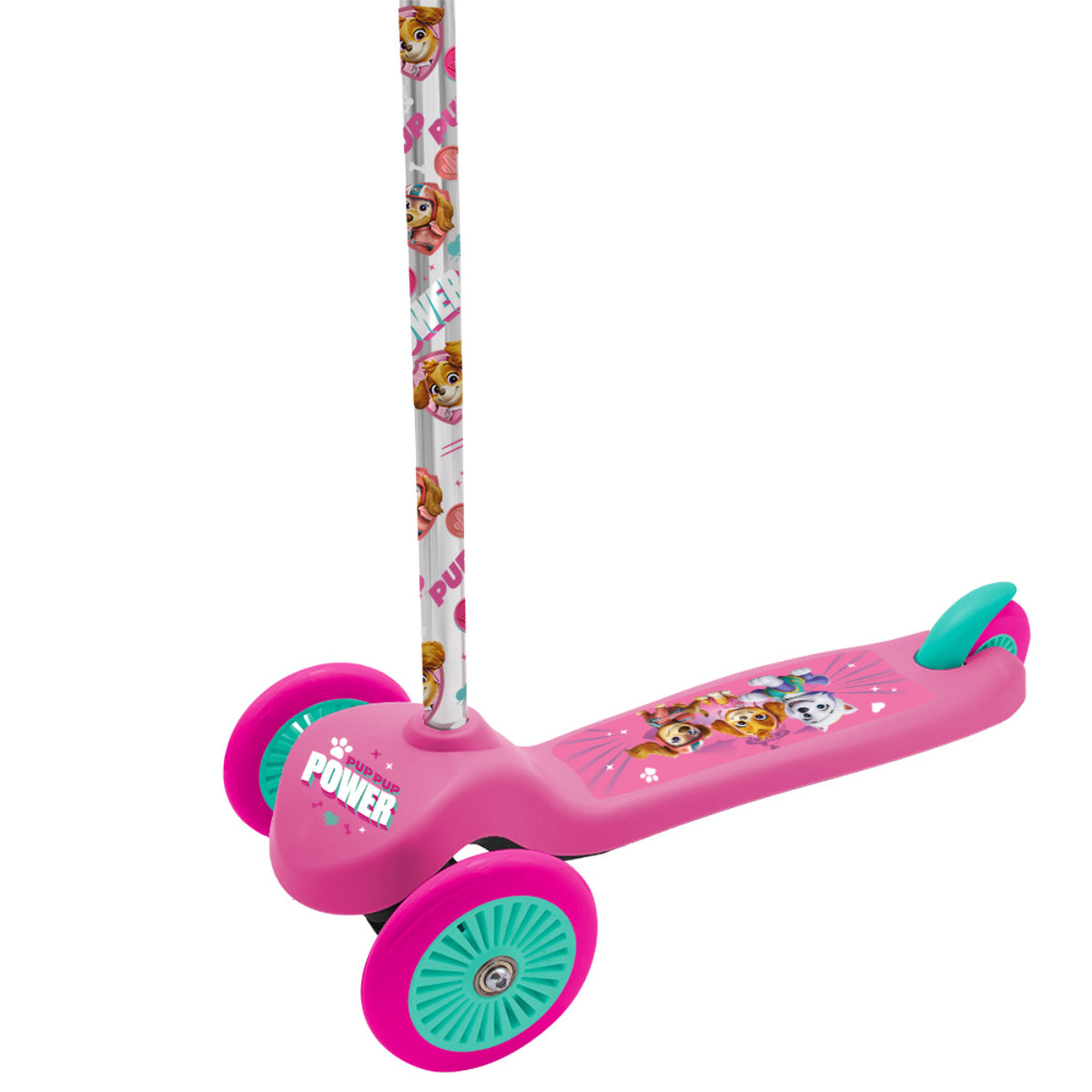 Paw Patrol Mädchen 3-Rad Scooter mit Lean-to-Steer-System und Fußbremse