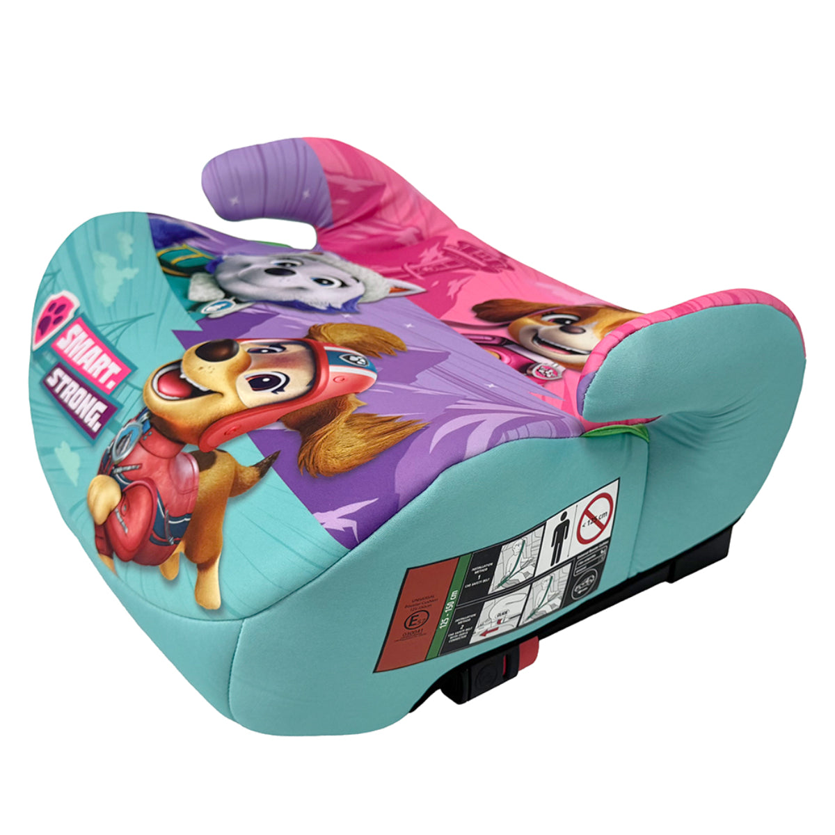 PAW PATROL Mädchen Booster Kindersitz R129, Hochwertiges Material für Kinder zwischen 125-150 cm