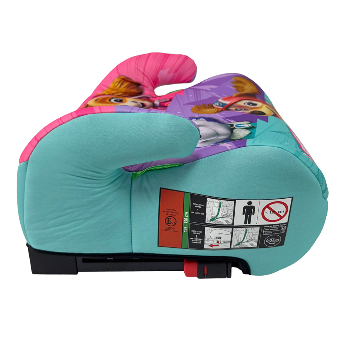 PAW PATROL Mädchen Booster Kindersitz R129, Hochwertiges Material für Kinder zwischen 125-150 cm
