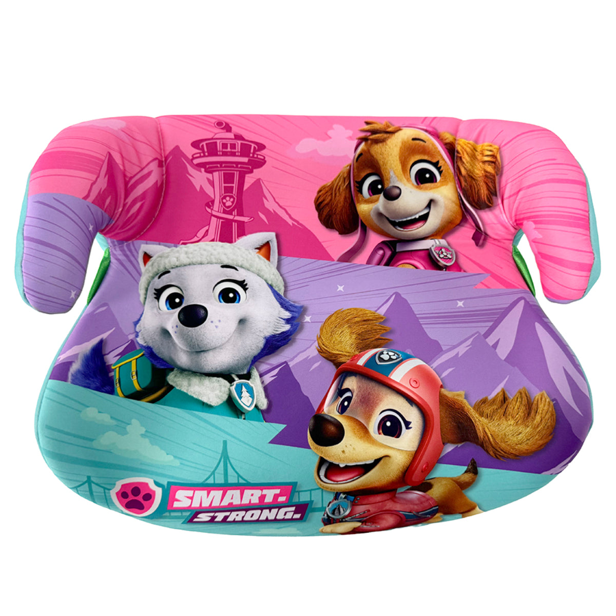 PAW PATROL Mädchen Booster Kindersitz R129, Hochwertiges Material für Kinder zwischen 125-150 cm