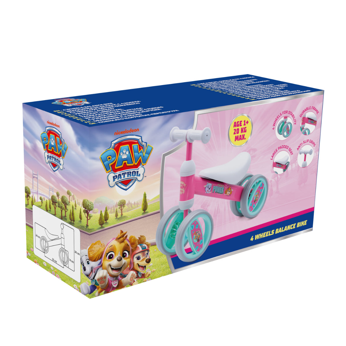Paw Patrol Sicheres Lernrad für Kinder ab 1 Jahr Kleinkind Laufrad