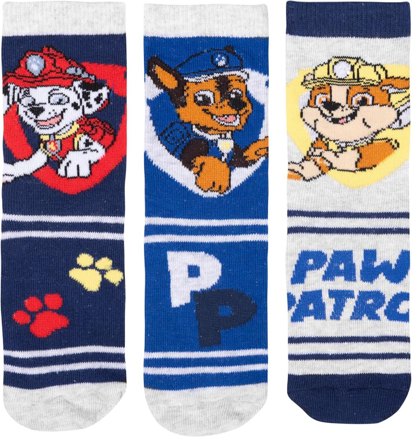 Paw Patrol Socken für Jungen - Kinder Sneaker Söckchen Blau (3er Pack)