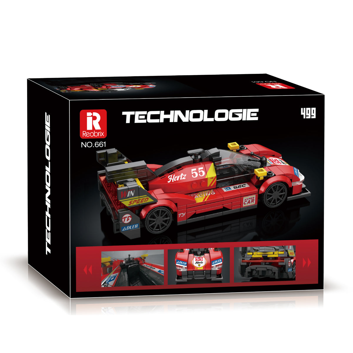 Reobrix 661 Hypercar Klemmbaustein Rennwagen 307 Teile ab 14