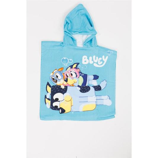 Bluey Kinder-Poncho – Weiches Badecape aus Polyester, 55x110 cm