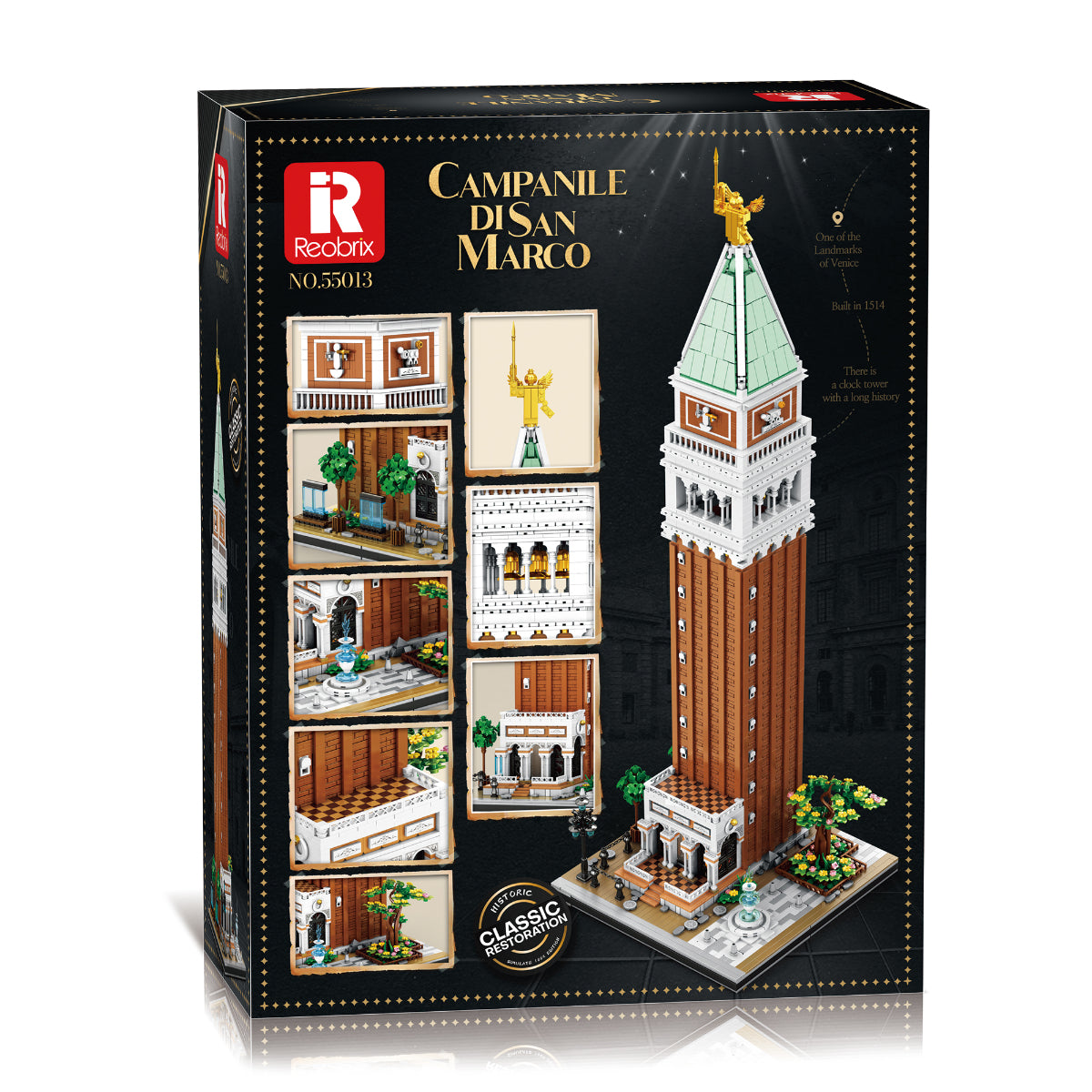 Reobrix 55013 Campanile Turm Klemmbaustein Set 3903 Teile ab 14