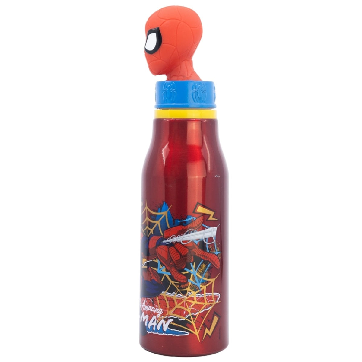 Spiderman Trinkflasche Aluminium, 690 ml, mit Sicherheitsverschluss